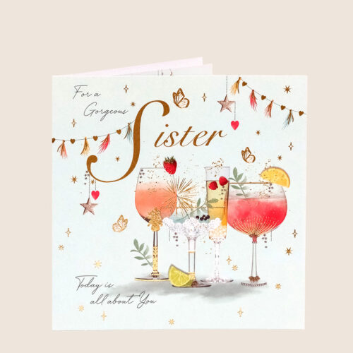 Everyday gorgeous sister cocktail banner butterflies