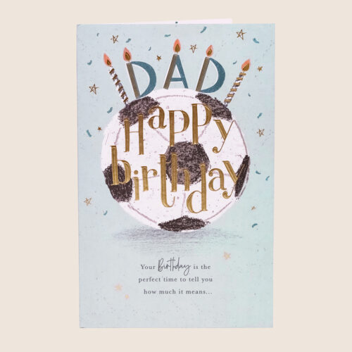 Everyday dad gold happy birthday football candles