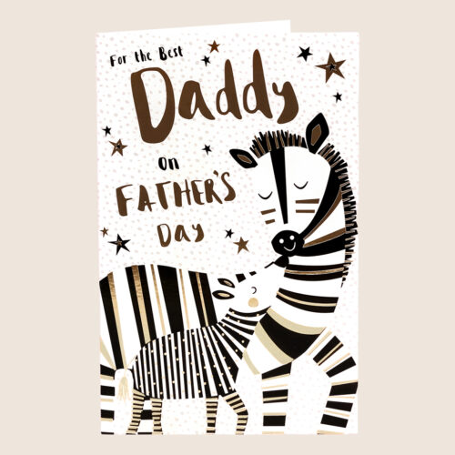 Fathers day  daddy zebra gold stars