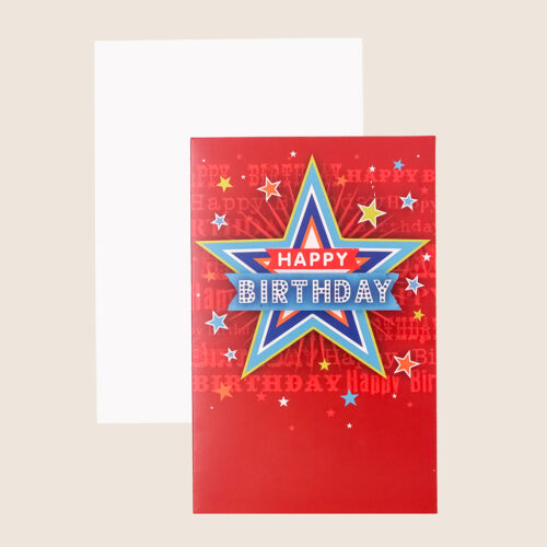 Everyday male happy birthday red big star - Image 3