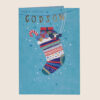 Christmas for a special godson christmas  stocking blue candy cane holly