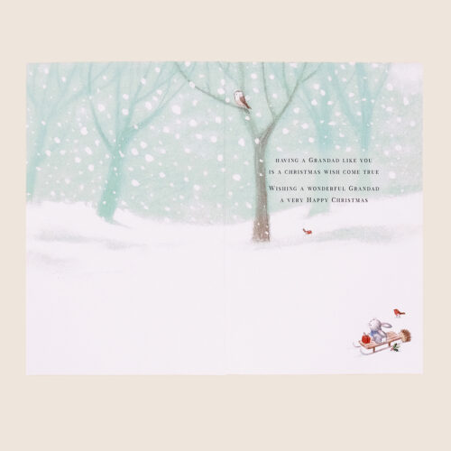 Christmas grandad snowy forest stars wholesome animals - Image 4